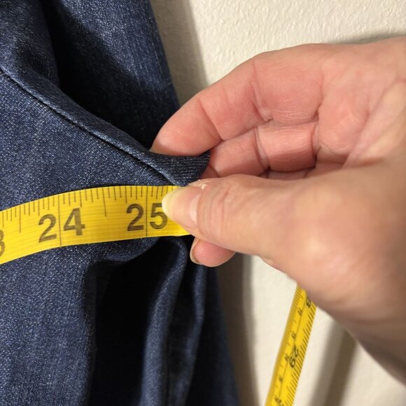 Chicos Deep Blue, Indigo Denim Button-Front Jacket With Pockets Chicos Size 4 - Picture 9 of 11